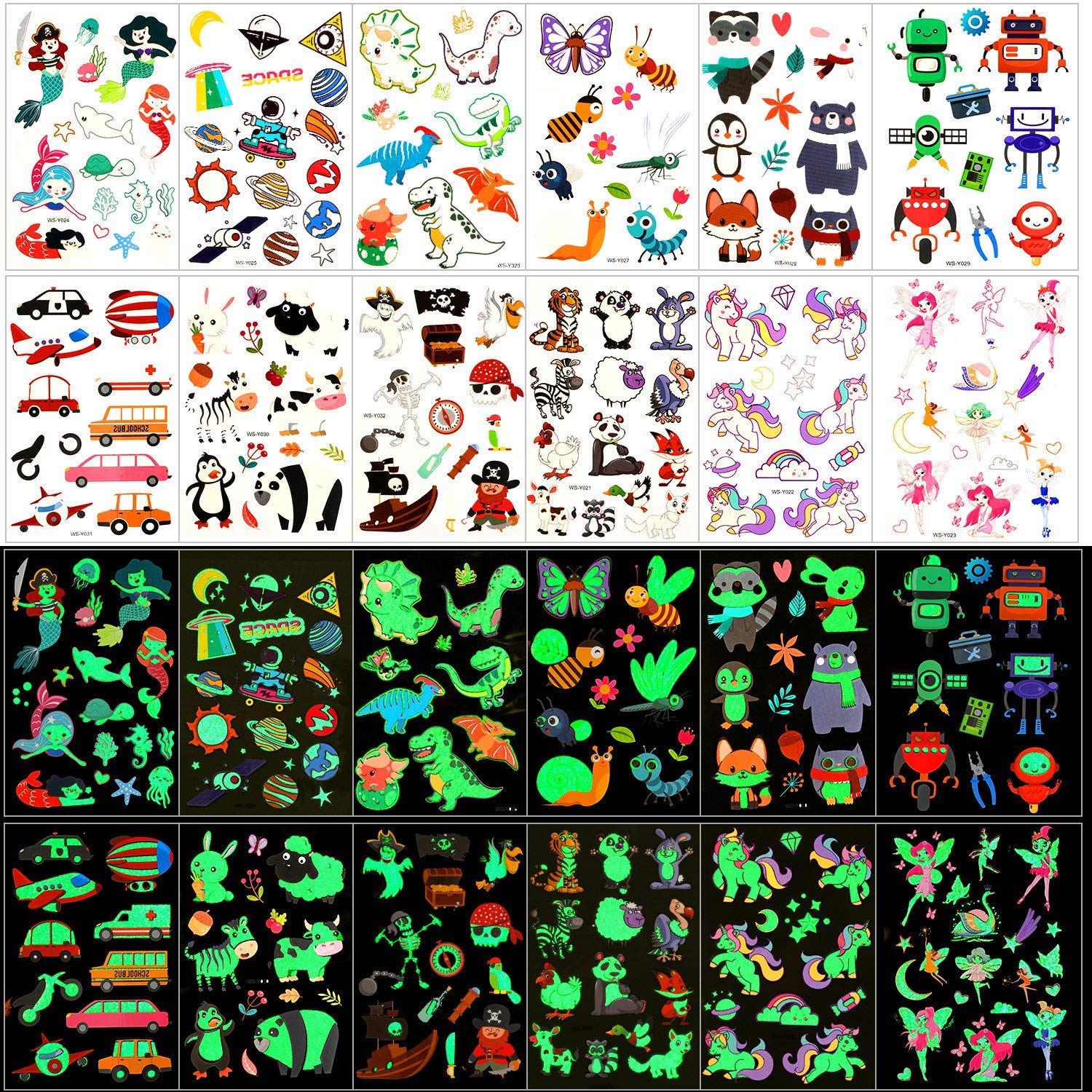 PATPAT 12 Sheets Glow Temporary Cartoon Sticker for Kids Glow Fake Tattoos Sticker Masquerade Cartoon Tattoo Luminous Tattoo Boys Girls Party Supplies Kids Fun Sticker PATPAT 12 Sheets Glow Temporary Cartoon Sticker for Kids Glow Fake Tattoos Sticker Masquerade Cartoon Tattoo Luminous Tattoo Boys Girls Party Supplies Kids Fun Sticker
